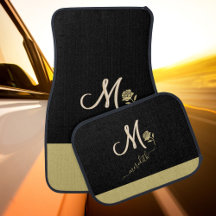 Unik anpassningsbar Monogram Ro Guld Black