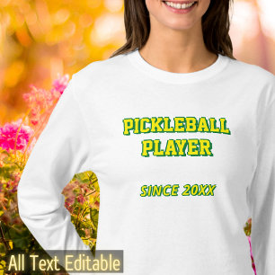 Unik anpassningsbar Pickelball eller Add Personlig T Shirt