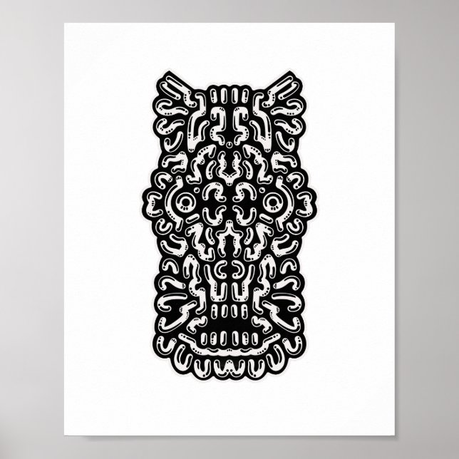 Unik ansikte-utskrift för Abstrakt Poster (Framsidan)