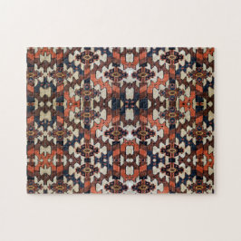 Unik Antique Turkoman Oriental Matta Mönster Pussel