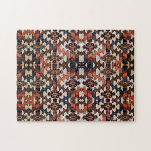 Unik Antique Turkoman Oriental Matta Mönster Pussel