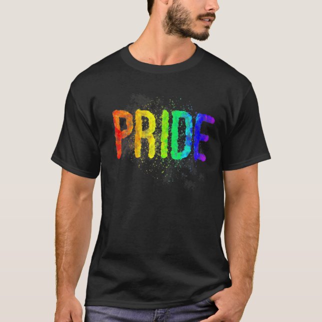 Unik apparat för Pride av regnbåge i Hand plockade T Shirt (Framsida)