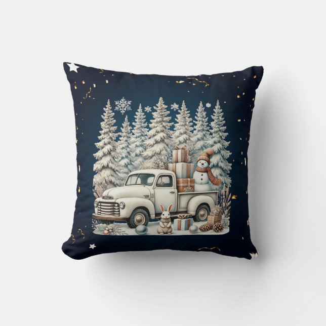 Unik årgång i julvärlden kudde (Framsida)