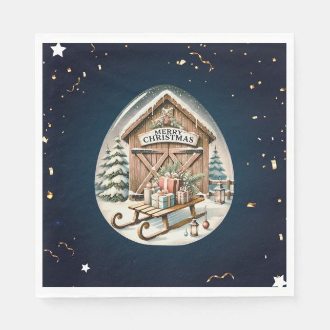 Unik årgång i julvärlden pappersservett (Framsidan)