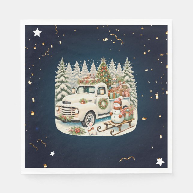 Unik årgång i julvärlden pappersservett (Framsidan)