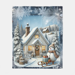 Unik årgång i julvärlden Pappra Tallrikar Fleecefilt