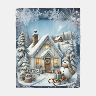 Unik årgång i julvärlden Pappra Tallrikar Fleecefilt