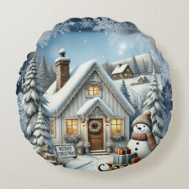 Unik årgång i julvärlden Pappra Tallrikar Rund Kudde