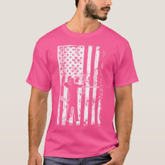 Unik arkitektur för USA flagga--utskrift, Usa FLA T Shirt