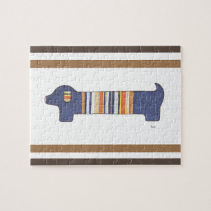 Unik Art Puzzle - 2 Dachshunds - Erin Brie Art Pussel