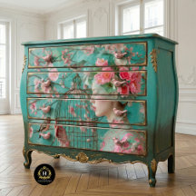 Unik avoupage för Blommigt av fågelhöjd