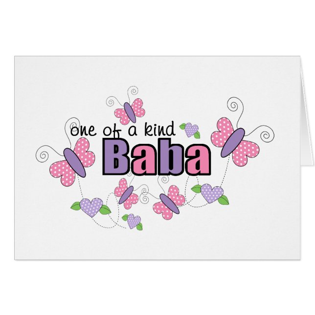 Unik Baba Hälsningskort (Framsidan Horizontal)