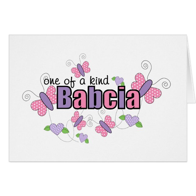 Unik Babcia Hälsningskort (Framsidan Horizontal)