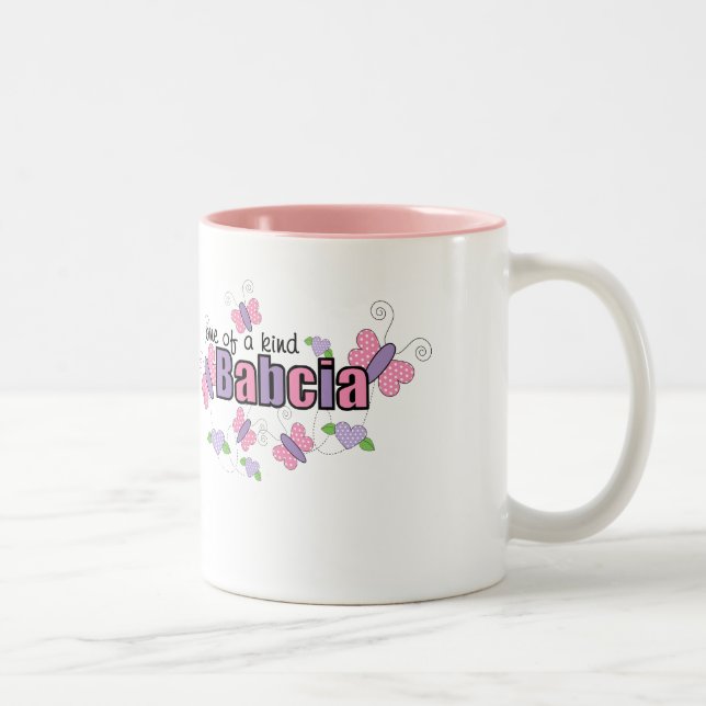 Unik Babcia Två-Tonad Mugg (Höger)