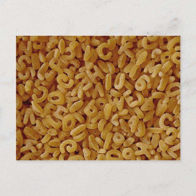 Unik bakgrund för alfabet vykort (Framsida)