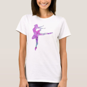 Unik balettdansare dans collage konst dansar t shirt