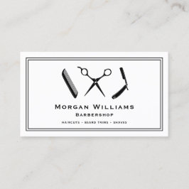 Unik barber Barbershop Haircut Beard Trim Shave Visitkort