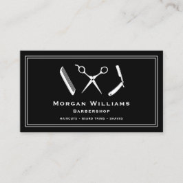 Unik barbershop Barber Haircut Beard Trim Shave Visitkort
