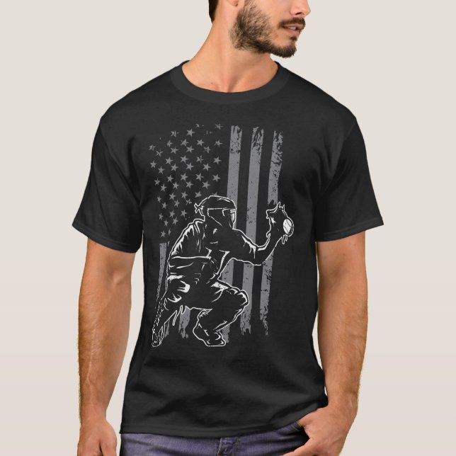 Unik basket Catcher Gift Baseball Fläkt Softba T Shirt (Framsida)