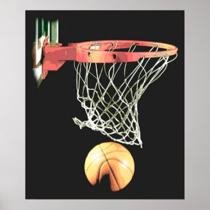 Unik basketboll för ursprunglig kvalitet Poster