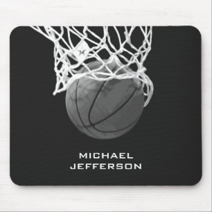 Unik basketboll teckning ditt namn Anpassningsbar Musmatta