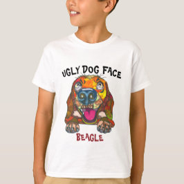 Unik Beagle ful hund ansikte T-Shirt