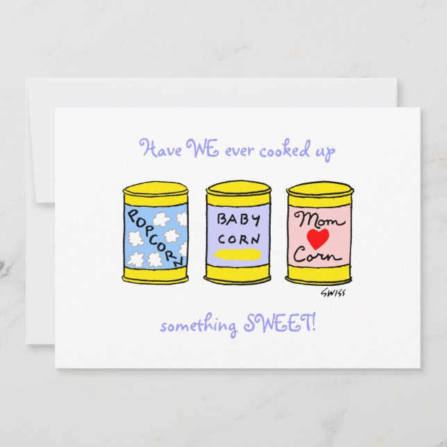 Unik, bekväm Tecknad Baby-meddelande om livsmedel Meddelande (Framsida)