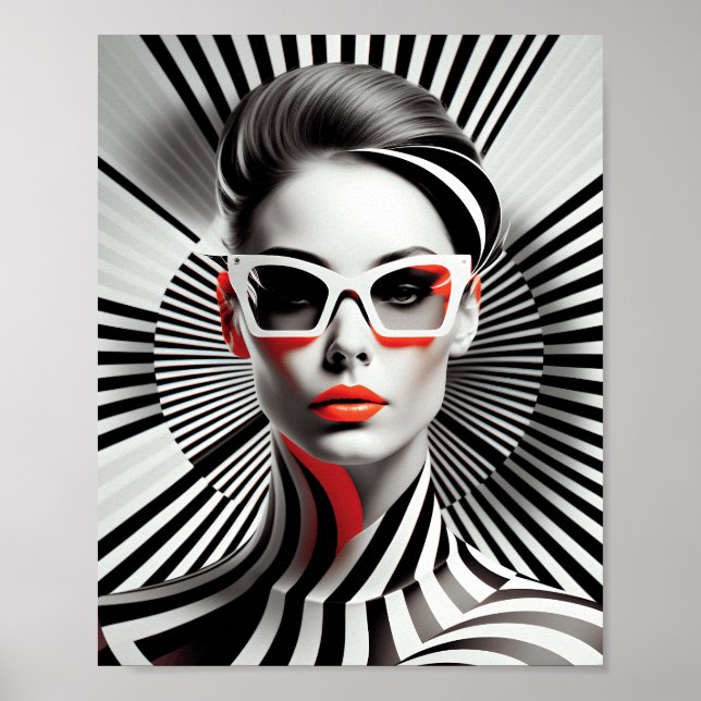 Unik bild av svartvit konst av honkön poster (Framsidan)