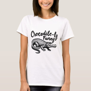 Unik bild för krokodil T-Shirt-roligt T Shirt