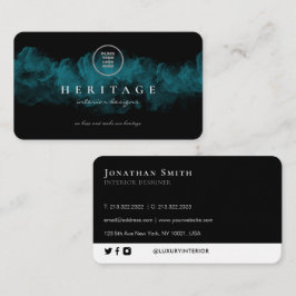 Unik blå grumlighet och svart Lägg till din Logoty Visitkort