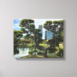 Unik Black Gräs Träd Canvastryck