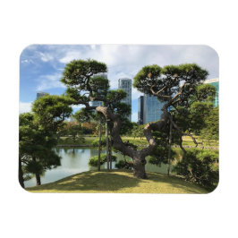 Unik Black Gräs Träd Magnet