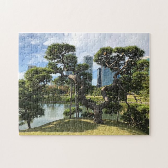 Unik Black Gräs Träd Pussel (Horisontell)