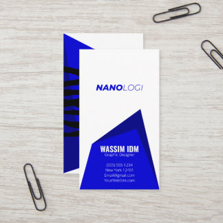 Unik blått för minimalistisk Professionell Visitkort