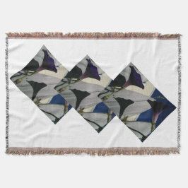 Unik blom- kastfilt mysfilt