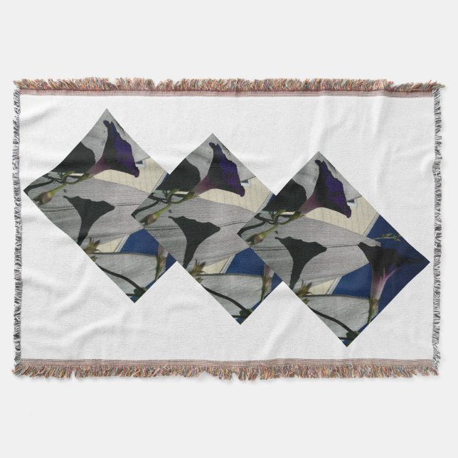 Unik blom- kastfilt mysfilt (Framsidan)