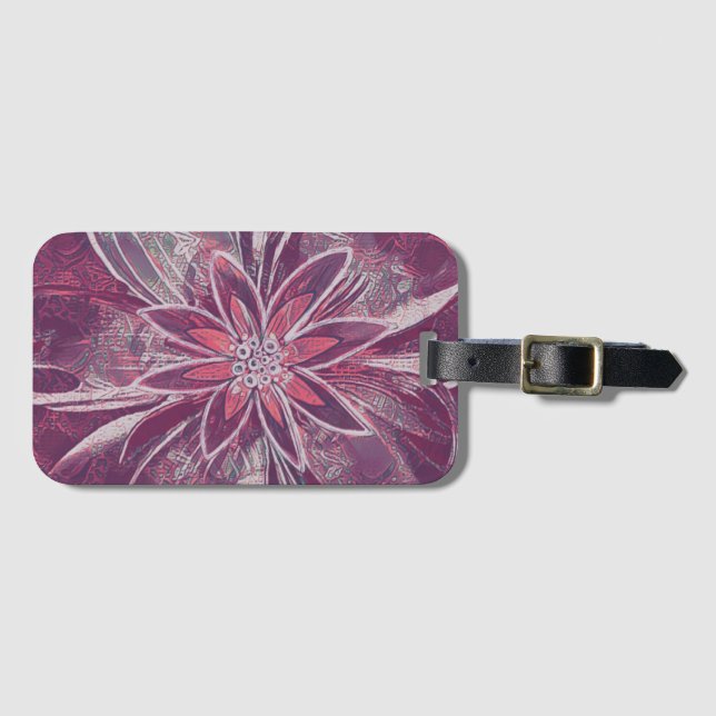 Unik blommigt bagagebricka (Framsida horisontal)