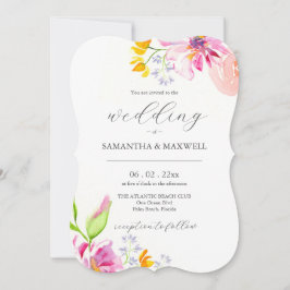 Unik Blommigt för inbjudan till bröllop