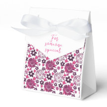 Unik blommigt i rosa/vit