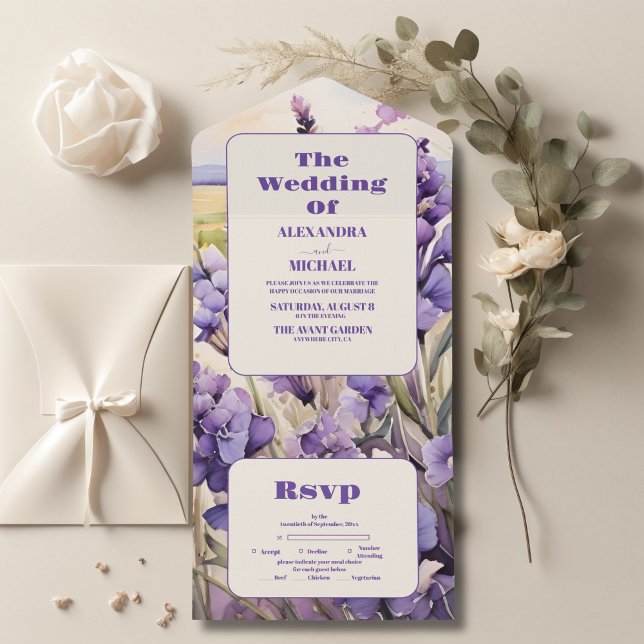 Unik blommigt lavender bröllop (Skapare uppladdad)
