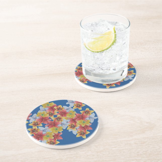 unik blommigt med stora och feta färgämnen underlägg (Sidan)