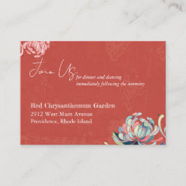 Unik Blommigt Röda bröllopsmottagning Tilläggskort
