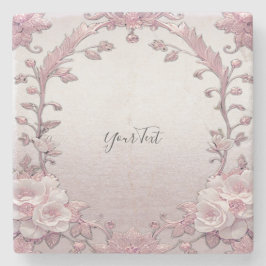 Unik Blommigt Stone-Underlägg för Rosa Stenunderlägg