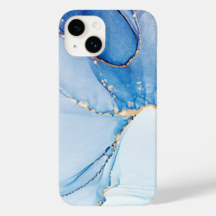 Unik Blue Guld Marble Mönster iPhone/Android