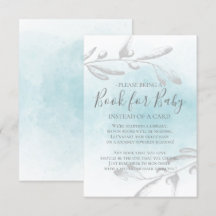Unik BlueWatercolor Baby Shower Bok för Baby