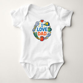 Unik bomullsbabygrowth present | Jag älskar pappa T Shirt