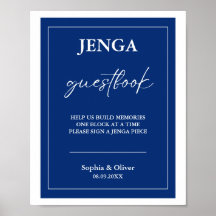 Unik Bröllop Jenga Guest Bok-signatur för snyggt