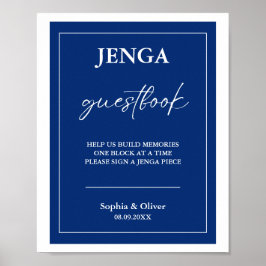 Unik Bröllop Jenga Guest Bok-signatur för snyggt Poster