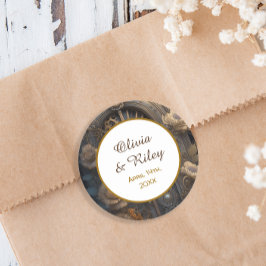 Unik Bröllop Runt Klistermärke