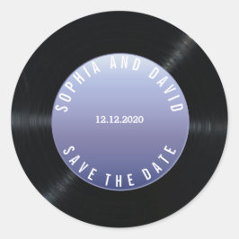 Unik Bröllop spara datum för återcirkulera vinylpo Runt Klistermärke